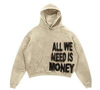 Sudaderas con capucha para hombre, diseño de anime 2026, deportiva, Y2K, divertidas, cómodas, estéticas, para otoño, con gráfico de moda, para entrenamiento, para hombre, ajuste holgado, suave, beige