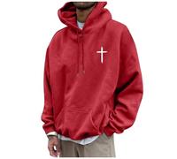 Sudaderas con capucha para hombre, diseño de texto "God Loves You", ajuste holgado, para otoño, con capucha para hombre, diseño gráfico, cristiano, Jesús, occidental, sudaderas cómodas y modernas, Y2K