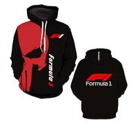 Sudaderas con Capucha para Hombre Estilo F.1 Abrigos Casuales De Primavera Y Otoño Sudadera Manga Larga Bolsillo Estampada Ropa Deportiva Deportivo-D||4X_l