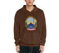 Sudaderas con Capucha para Hombre Grade República De Macedonia del Norte Emblema Nacional Hombre Hoodies Pullover De Forro Polar para Todo El Año Sudadera con Capucha Regular Mujer Softspun Unisex