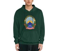 Sudaderas con Capucha para Hombre Grade República De Macedonia del Norte Emblema Nacional Hombre Hoodies Pullover De Forro Polar para Todo El Año Sudadera con Capucha Regular Mujer Softspun Unisex