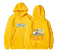 Sudaderas con Capucha para Hombre Hip Hop Lightning Graphic Travis Scott ASTROWORLD Sudadera con Capucha Harajuku Streetwear Sudadera con Capucha estética-Amarillo_S