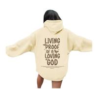 Sudaderas con capucha para mujer Christian Living Proof of A Loving God 2025 con capucha Jesús Essential Sudaderas con capucha Pray The Lord Trendy Summer Graphic Casual Beach Pullover Sudaderas Otoño