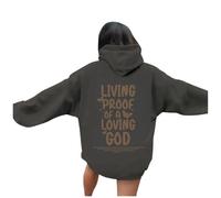 Sudaderas con capucha para mujer Christian Living Proof of A Loving God 2025 con capucha Jesús Essential Sudaderas con capucha Pray The Lord Trendy Summer Graphic Casual Beach Pullover Sudaderas Otoño