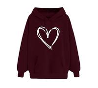 Sudaderas con capucha para mujer, con bolsillos con cordón de corazón, latido del corazón, amor, diente de león, mariposa, sudadera con capucha para mujer, cómoda, casual, otoño, a la moda, sudaderas