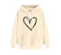 Sudaderas con capucha para mujer, con bolsillos con cordón de corazón, latido del corazón, amor, diente de león, mariposa, sudadera con capucha para mujer, cómoda, casual, otoño, a la moda, sudaderas