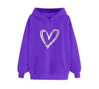 Sudaderas con capucha para mujer, con bolsillos con cordón de corazón, latido del corazón, mariposa, diente de león, amor, sudadera con capucha para mujer, cómoda, casual, a la moda, para otoño