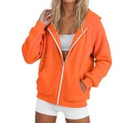 Sudaderas con capucha para mujer, con cremallera, ajuste holgado, casual, deportiva, suave, cómoda, con capucha, para otoño, delgada, a la moda, Backwoods, Workou Western para mujer, anime Y2K