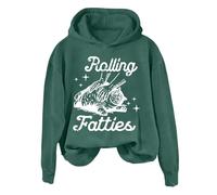 Sudaderas con capucha para mujer con estampado de gato gordo con estampado de gatos y mamá, manga larga, ropa deportiva para mujer, sudadera con capucha moderna y cómoda, casual, sudaderas con capucha
