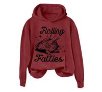 Sudaderas con capucha para mujer con estampado de gato gordo con estampado de gatos y mamá, manga larga, ropa deportiva para mujer, sudadera con capucha moderna y cómoda, casual, sudaderas con capucha