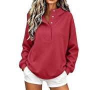 Sudaderas con capucha para mujer con medio botón para mujer, Reino Unido, verde, L