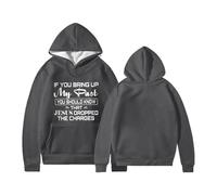 Sudaderas con capucha para mujer, con texto en inglés "If You Bring Up Mu Past Jesus Dropped The Charges", con cordón, sudadera con capucha para mujer, moderna, cómoda, casual, otoño, invierno, gris