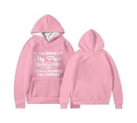 Sudaderas con capucha para mujer, con texto en inglés "If You Bring Up Mu Past Jesus Dropped The Charges", con cordón, sudadera con capucha para mujer, moderna, cómoda, casual, otoño, invierno, rosa