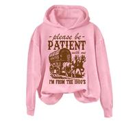 Sudaderas con capucha para mujer, con texto en inglés "Please Be Patient With Me I'm From The 1900s - Sudadera de manga larga para mujer, sudadera con capucha para mujer, moderna, cómoda, casual