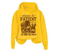 Sudaderas con capucha para mujer, con texto en inglés "Please Be Patient With Me I'm From The 1900s - Sudadera de manga larga para mujer, sudadera con capucha para mujer, moderna, cómoda, casual