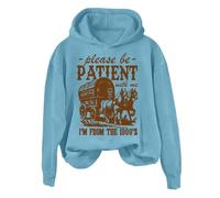 Sudaderas con capucha para mujer, con texto en inglés "Please Be Patient With Me I'm From The 1900s - Sudadera de manga larga para mujer, sudadera con capucha para mujer, moderna, cómoda, casual