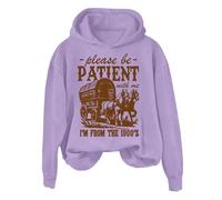 Sudaderas con capucha para mujer, con texto en inglés "Please Be Patient With Me I'm From The 1900s - Sudadera de manga larga para mujer, sudadera con capucha para mujer, moderna, cómoda, casual