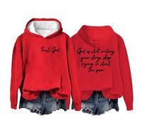 Sudaderas con capucha para mujer, con texto en inglés "Trust God Writing Your Story" Stop Trying To Steal The Pem Holiday de manga larga para mujer, sudadera con capucha para mujer, moderna, cómoda
