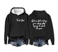 Sudaderas con capucha para mujer, con texto en inglés "Trust God Writing Your Story" Stop Trying To Steal The Pem Holiday de manga larga para mujer, sudadera con capucha para mujer, moderna, cómoda