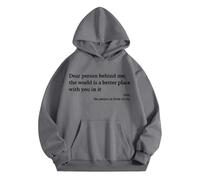 Sudaderas con capucha para mujer Dear Person Behind Me The World Is A Better Place With You In It Bolsillos con cordón para mujer, sudaderas con capucha para mujer, sudaderas modernas para invierno y