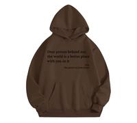 Sudaderas con capucha para mujer Dear Person Behind Me The World Is A Better Place With You In It Bolsillos con cordón para mujer, sudaderas con capucha para mujer, sudaderas modernas para invierno y