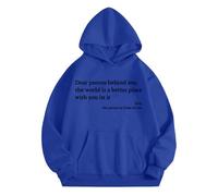 Sudaderas con capucha para mujer Dear Person Behind Me The World Is A Better Place With You In It con bolsillos con cordón para mujer, sudaderas con capucha para invierno, cómodas, informales, otoño
