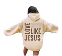 Sudaderas con capucha para mujer, diseño de amor cristiano como Jesús, diseño de otoño con capucha y texto en inglés "Trust In The Lord Anime 2025", suéteres con letras del Oeste, Pray The Lord Jesus