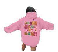 Sudaderas con capucha para mujer, diseño de Christian Jesus Has My Backwoods, ajuste holgado, con capucha fina y con texto en inglés "Trust In The Lord", trajes gráficos de moda, Workou Anime Faith