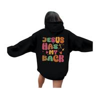 Sudaderas con capucha para mujer, diseño de Christian Jesus Has My Backwoods, ajuste holgado, con capucha fina y con texto en inglés "Trust In The Lord", trajes gráficos de moda, Workou Anime Faith