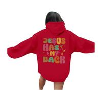 Sudaderas con capucha para mujer, diseño de Christian Jesus Has My Backwoods, ajuste holgado, con capucha fina y con texto en inglés "Trust In The Lord", trajes gráficos de moda, Workou Anime Faith