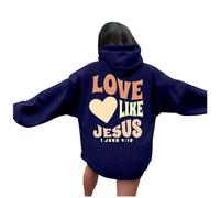 Sudaderas con capucha para mujer, diseño de Jesús Love Like Jesus, con diseño de texto en inglés "Faith Y2K", con capucha, trajes de letras de otoño Backwoods Trust In The Lord God University 2026