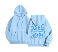 Sudaderas con capucha para mujer, estampado de Jesús en la espalda, sudadera con capucha para mujer, deporte, informal, suéter de gran tamaño, chalecos y sudaderas, ligeras, transpirables, sudaderas