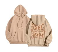 Sudaderas con capucha para mujer, estampado de Jesús en la espalda, sudadera con capucha para mujer, deporte, informal, suéter de gran tamaño, chalecos y sudaderas, ligeras, transpirables, sudaderas