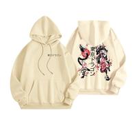 Sudaderas con capucha para mujer, estampado japonés, en la espalda y en la parte delantera, con capucha para mujer, deporte, informal, suéteres, chalecos y sudaderas de manga larga, sudaderas con