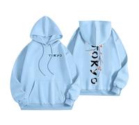 Sudaderas con capucha para mujer, estampado japonés, en la espalda y en la parte delantera, con capucha para mujer, deporte, informal, suéteres, chalecos y sudaderas de manga larga, suéter