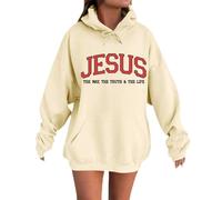 Sudaderas con capucha para mujer, estampado largo, Jesús, sudadera con capucha para mujer, deporte, informal, vestido de sudadera, otoño, invierno, cálido, sudaderas, ligeras, sudaderas, transpirables