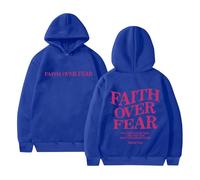Sudaderas con capucha para mujer Faith Over Fear The Lord Is On My Side I Will Not Fear What Can Man Do To Me, sudadera con capucha para mujer, sudadera con capucha para otoño, sudadera con capucha