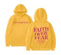 Sudaderas con capucha para mujer Faith Over Fear The Lord Is On My Side I Will Not Fear What Can Man Do To Me, sudadera con capucha para mujer, sudadera con capucha para otoño, sudadera con capucha