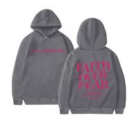 Sudaderas con capucha para mujer Faith Over Fear The Lord Is On My Side I Will Not Fear What Can Man Do To Me, sudadera con capucha para mujer, sudadera con capucha para otoño, sudadera con capucha