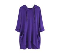 Sudaderas con capucha para mujer, holgadas, ligeras, tipo túnica, de gran tamaño, con bolsillos, lisas, casuales, largas, PP1., 3XL