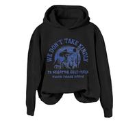 Sudaderas con capucha para mujer We Dont Take Kindly To Negative Self Talk Round These Parts, sudadera de manga larga con capucha para mujer, cómoda, casual, moderna, para otoño e invierno, Negro, S
