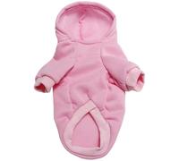 Sudaderas con capucha para perros pequeños, chaleco de chihuahua, abrigo cálido, ropa de otoño para cachorros, ropa para gatos y perros, ropa para mascotas y perchero (rosa, M)