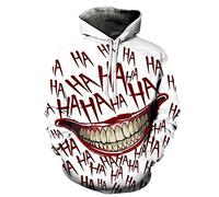 Sudaderas con Capucha Sudadera con Capucha con Estampado 3D para Hombre, Jersey de Payaso, Sudadera con Capucha Haha Joker, monopatín Hip Hop