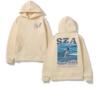 Sudaderas con Capucha SZA Music Album SOS Graphic Hoodie Hombres Mujeres Puro Algodón (L,Khaki)