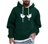 Sudaderas con capucha y capucha para hombre, estampadas, con cordón, manga larga, lindas sudaderas atléticas, R-769 Verde, 4XL