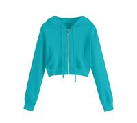 Sudaderas con capucha y cremallera para mujer 2025, estilo casual, color liso, cómodas y gráficas, con cremallera, ropa de campo, suéter de moda para mujer, lindo dibujo animado, Workou Western, Bu2