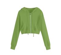 Sudaderas con capucha y cremallera para mujer 2025, estilo casual, color liso, cómodas y gráficas, con cremallera, ropa de campo, suéter de moda para mujer, lindo dibujo animado, Workou Western, GN1