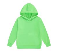 Sudaderas con capucha y sudaderas de manga larga para niñas, ropa de ocio de un solo color, acogedora sudadera con capucha con forro polar para niños pequeños hasta adolescentes, sin vientre
