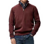 Sudaderas con cremallera de un cuarto para hombre, suéteres con cremallera para hombre, vino del Reino Unido