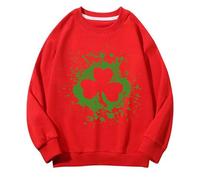 Sudaderas de cuello redondo para niñas y niños, primavera y otoño, día medio y grande, sudadera retro con estampado 2D para niños, sudadera informal con diseño de gato para niñas, rojo, 8-9 años